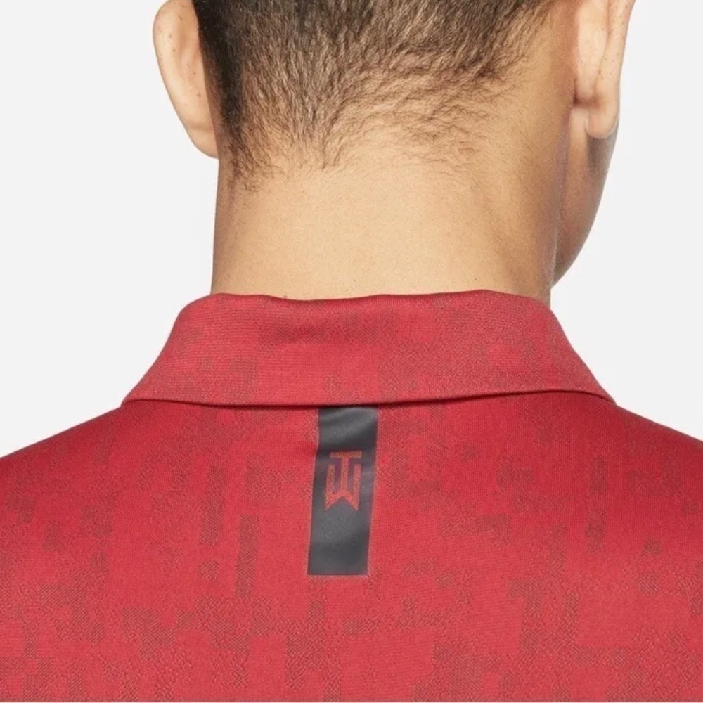 Nike Men’S Tiger Woods Dri-Fit Novelty Golf Polo Shirt SS22, Team Red, 2XL NWT - Picture 3 of 8